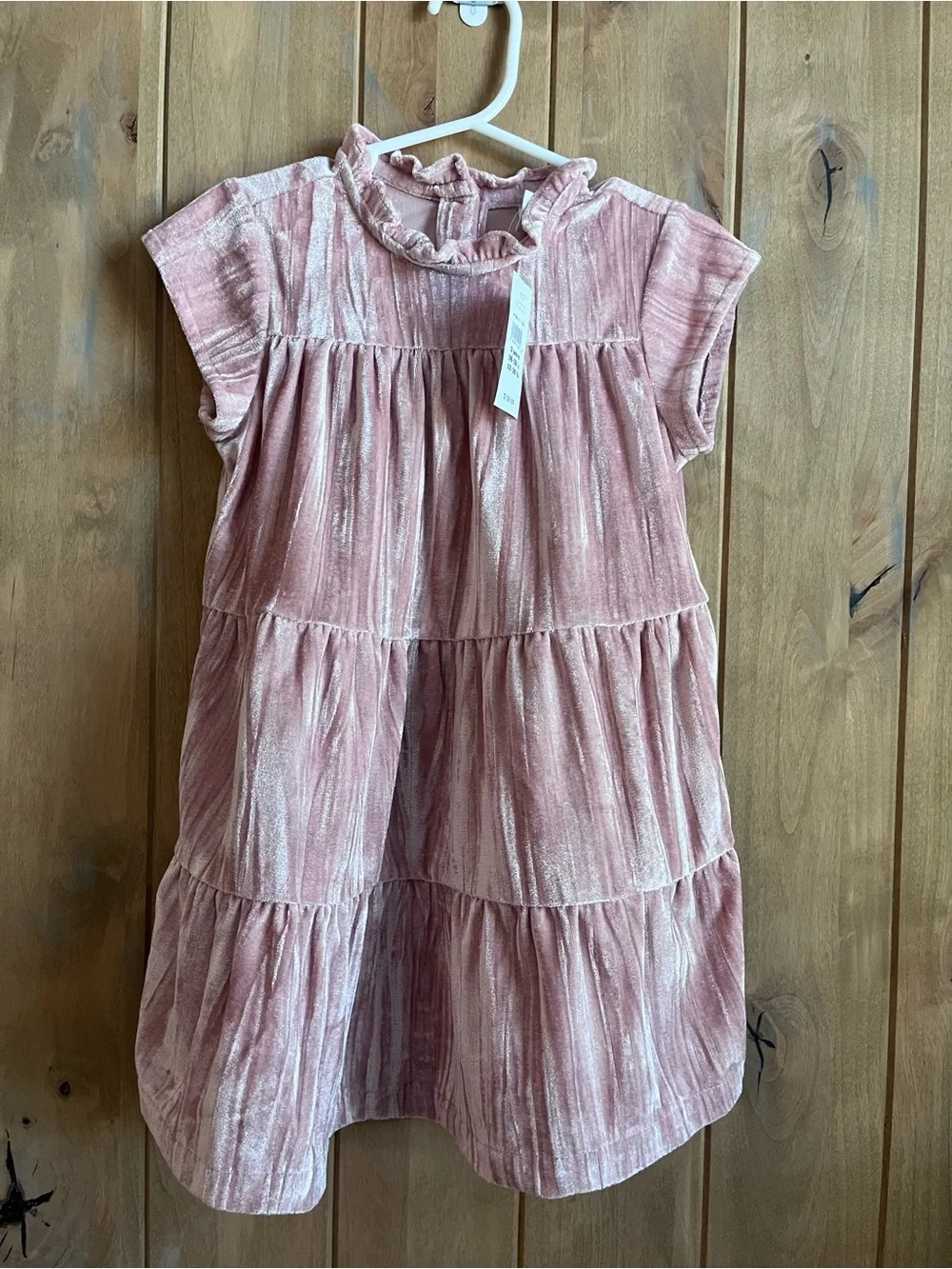 Baby GAP Pink Velour Tiered Ruffle Dress - NWT - size 3T
